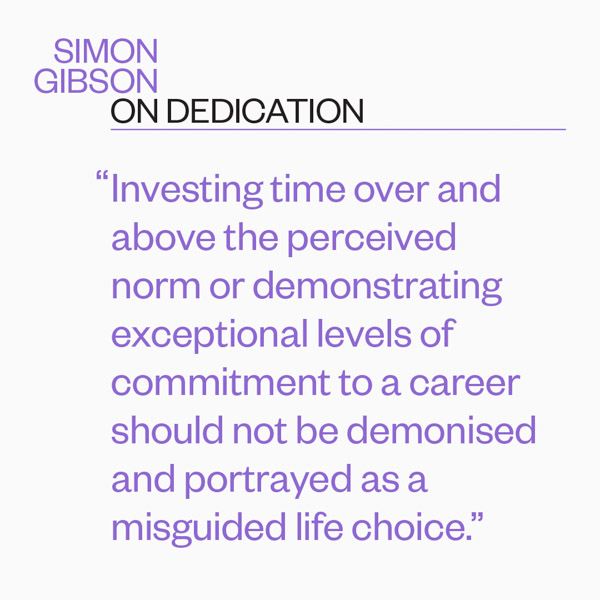 simon gibson on dedication